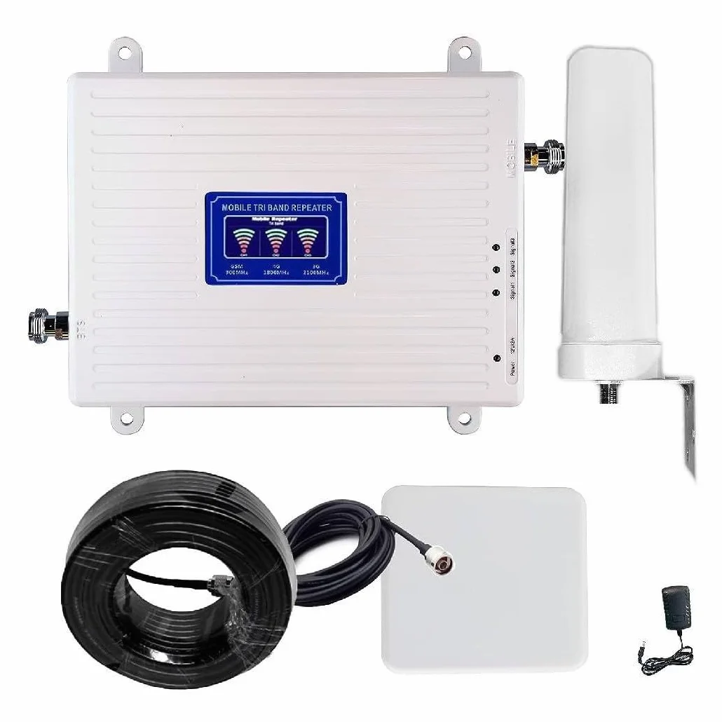 Trade Shop - Set Amplificatore Segnale Cellulare 2g 3g 4g LTE 900 1800 2100 MHz DCS Wcdma gsm