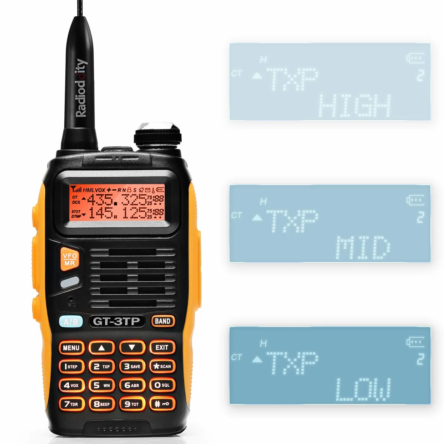 Baofeng GT-3TP Mark III Walkie Talkie VHF/UHF 144-146/430-440MHz Ricetrasmittente Walkie Talkie professionale