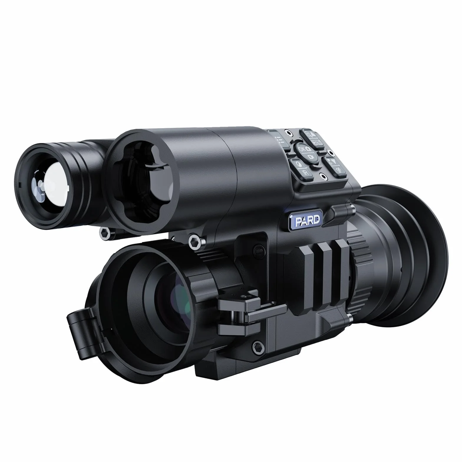 PARD Visore Notturno, Monoculare per Visione Notturna con clip montato anteriormente, calcolo balistico, telemetro 1000 m, sensore 2K, registrazione video, Wi-Fi, impermeabile, FD1/FD1-LRF