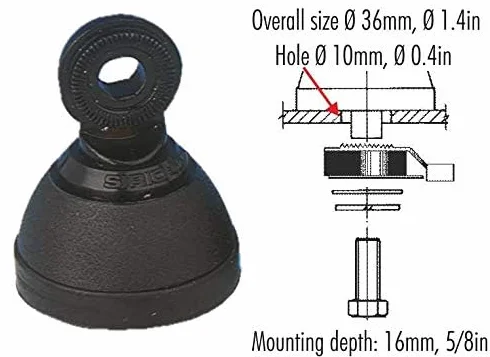 Sirio Antenne MINI SNAKE 27 BLACK, Antenna CB Veicolare, Frequenza 26.5-27.4MHz, Base NE, Potenza Massima 40W Short Time, Stilo Inox Nero, Inclinabile 180°, Altezza 0,65mt, cavo 4mt in dotazione