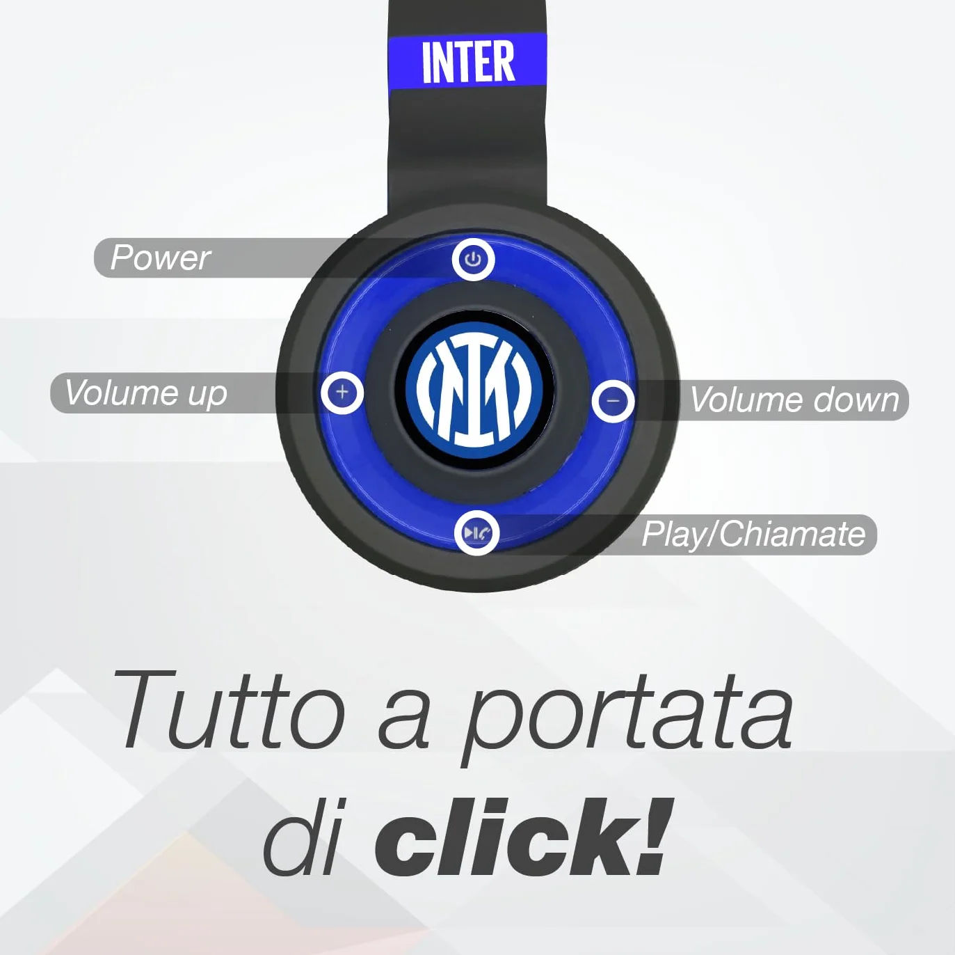 Inter -Cuffie Senza Filo Cuffie Wireless Over-Ear Bluetooth Senza Fili Pieghevoli, con Microfono Incorporato, HiFi Stereo, Micro SD Slot, FM Radio per iPhone/Android/Viaggio/PC (+ power bank 4500)