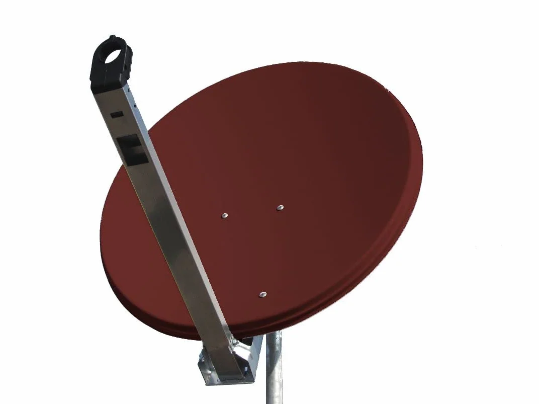 Parabola Offset in alluminio Offel diametro 80 cm ideale per la ricezione dei segnali satellitari, colore Rosso