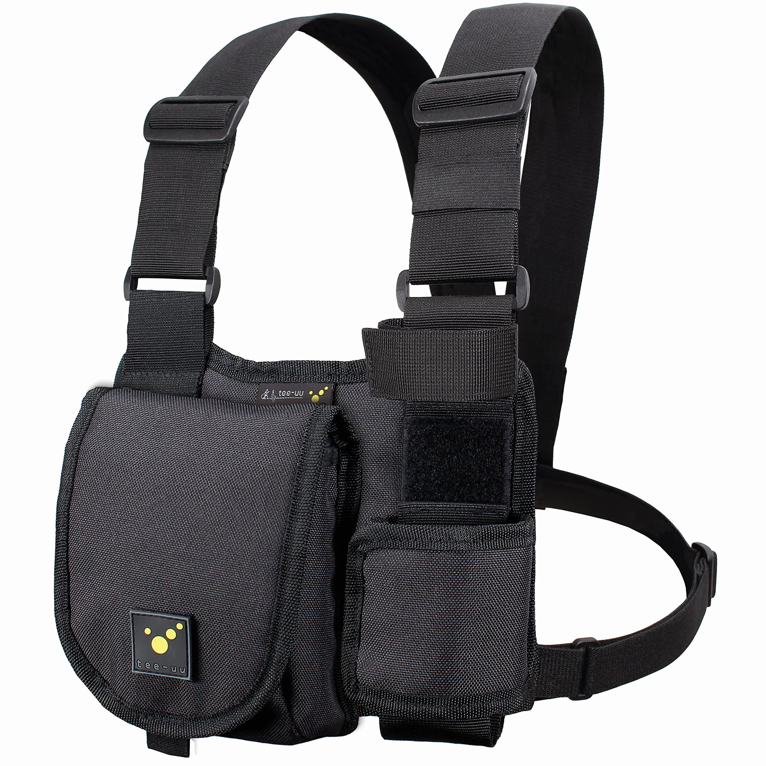 Tee-Uu CHEST MOLLE Nero Imbottitura Traspirante Scomparto Rimovibile