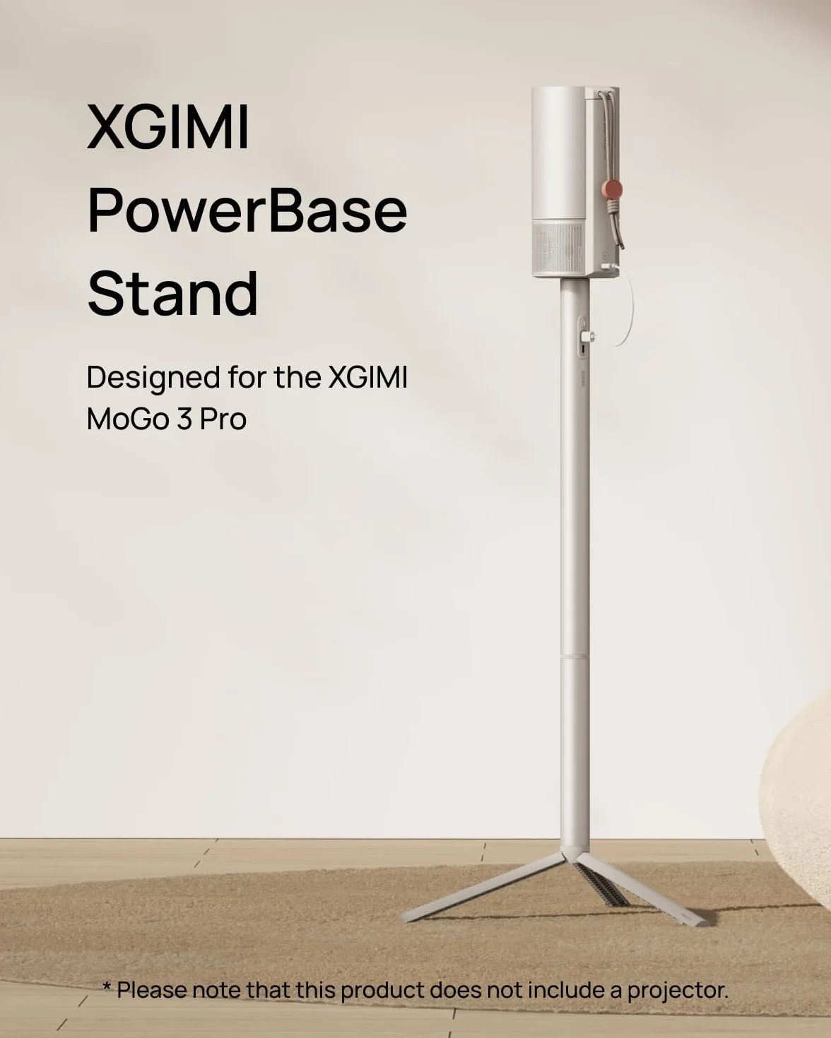 XGIMI Supporto PowerBase per il proiettore MoGo 3 Pro, Power Bank Integrato, Batteria di Grande Capacità da20000 mAh,2.5 Ore di Riproduzione, Compagno di Trasporto Flessibile e Portatile per l'Esterno