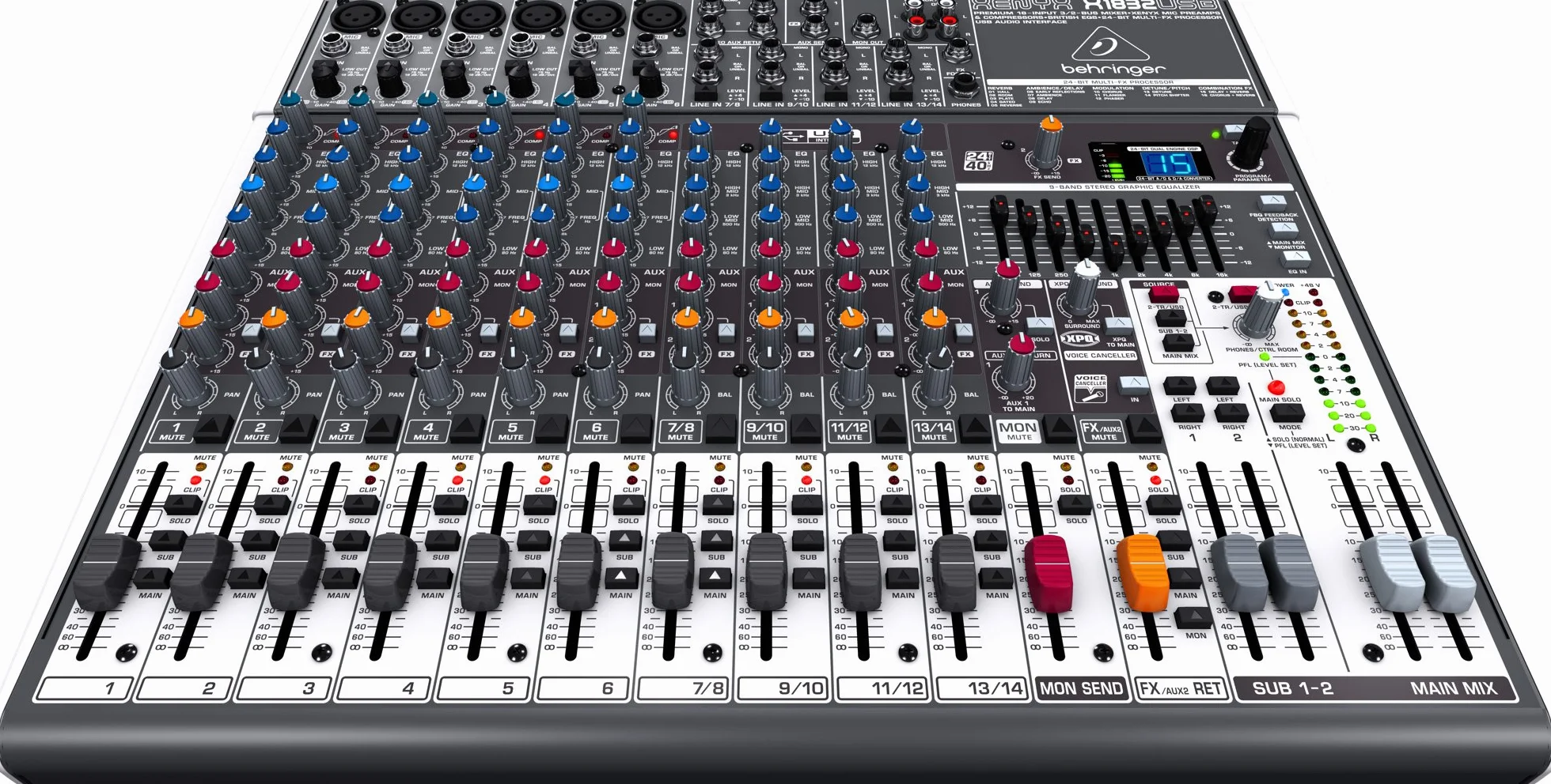 BEHRINGER XENYX X1832USB mixer passivo 18 ingressi effetti interfaccia audio usb