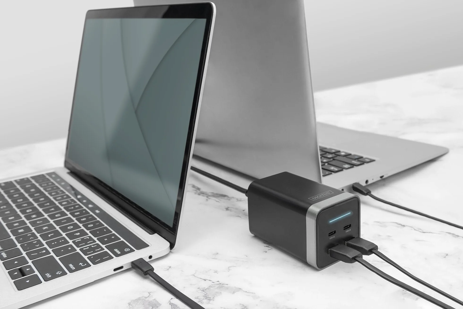 DIGITUS Caricabatterie universale GaN 150 W - 2 porte USB-C - 2 porte USB-A - Caricabatterie veloce Power Delivery 3.0 (PD 3.0) - Per iPhone, iPad, Samsung Galaxy, Pixel, Xiaomi, Motorola, Huawei