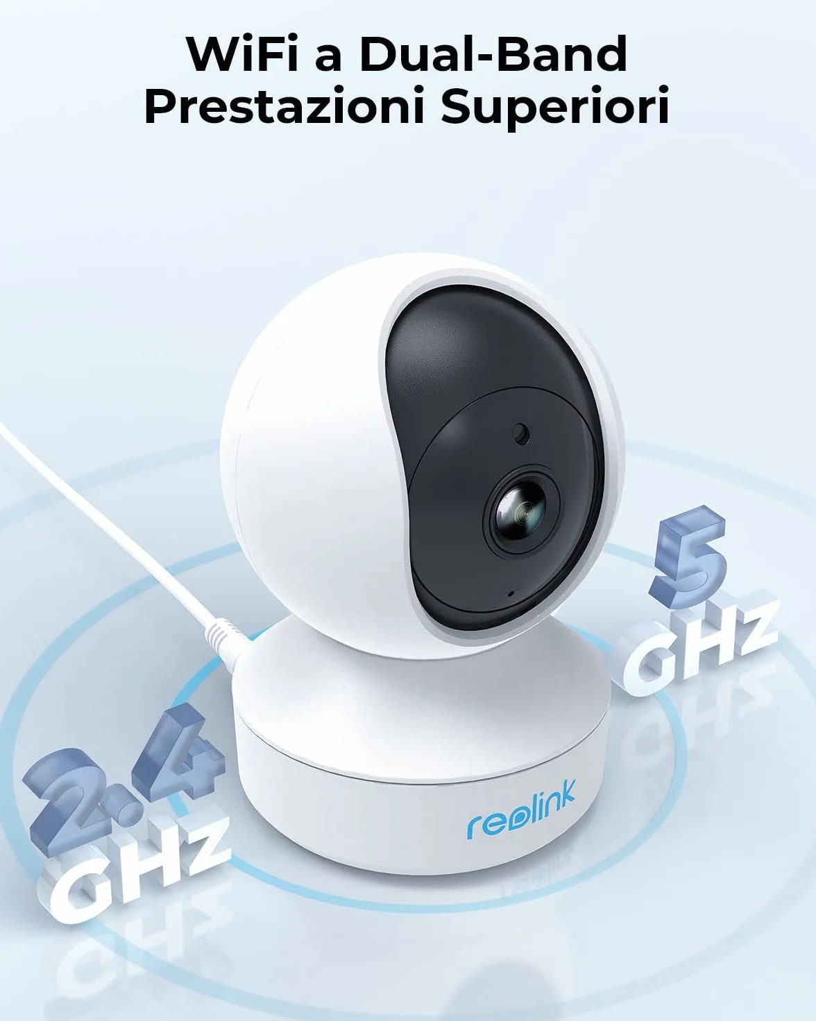 Reolink 4MP Telecamera WiFi Interno 2.4/5GHz con Pan&Tilt, Videocamera Sorveglianza WiFi con Audio a 2 Vie, Rilevazione del Movimento e Visione Notturna, E1 Pro (Ricondizionato)