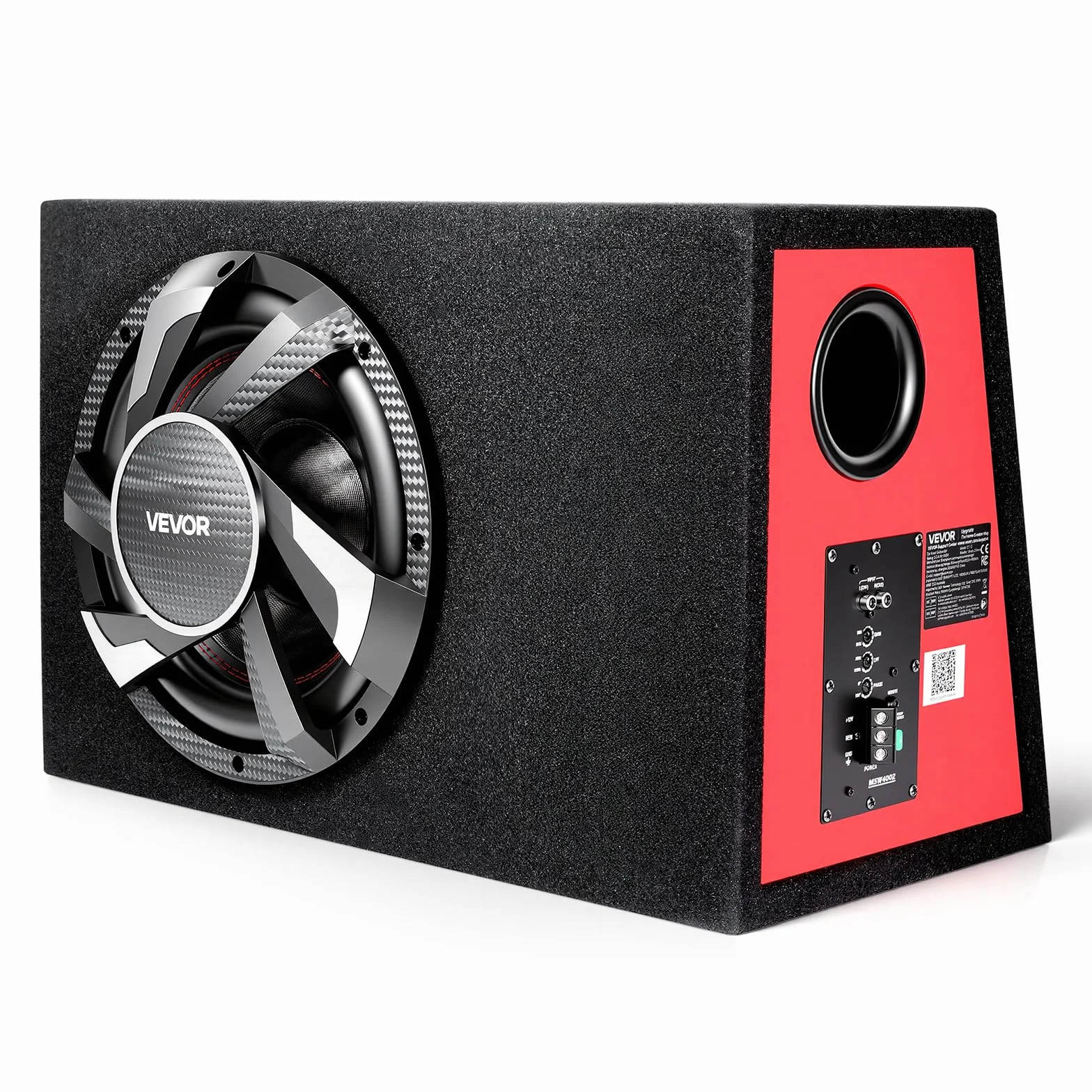 VEVOR Subwoofer per Auto Sistema Audio con Cassa da 305 mm, Subwoofer Amplificatore 245 W RMS Kit di Cablaggio, Pacchetto Amplificatore Integrato Gamma di Frequenza 30-150 Hz da Veicoli SUV Auto