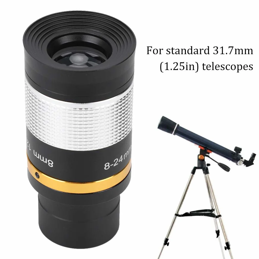 Topiky Oculare Zoom 8-24mm, telescopio Professionale oculare Obiettivo telescopio Ottico per l'astronomia Uso astronomico