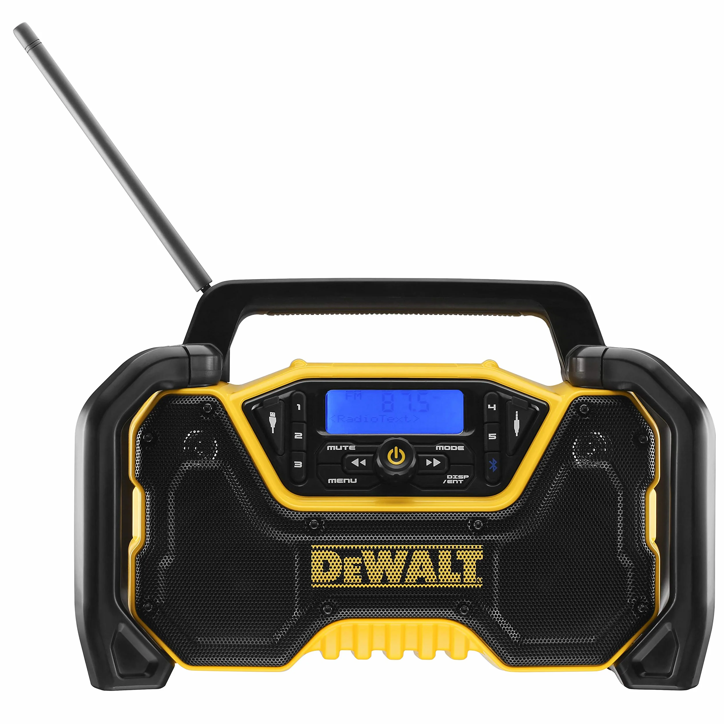DEWALT XR - Radio a batteria e rete DCR029 (DAB+ e radio FM stereo, alloggiamento estremamente robusto, con Bluetooth, display digitale retroilluminato, fornito senza batteria e caricatore)