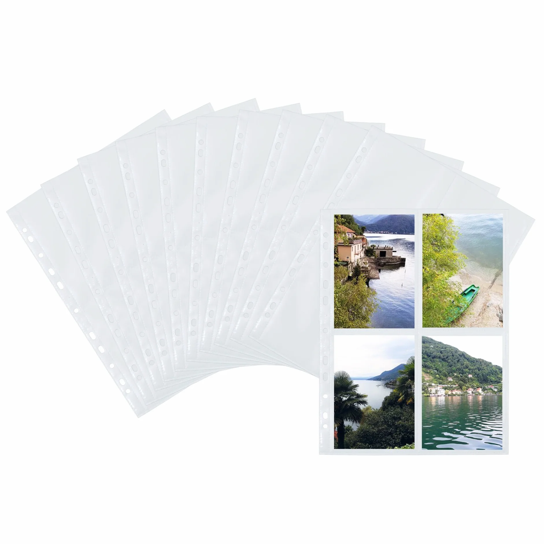 Archiviazione, raccolta, foto, foglio di inserti, fogli inserto, tasca per tasche album fotografico, presentazione, perforata, 7562, 10x15, 10 15, 250, custodie immagini,