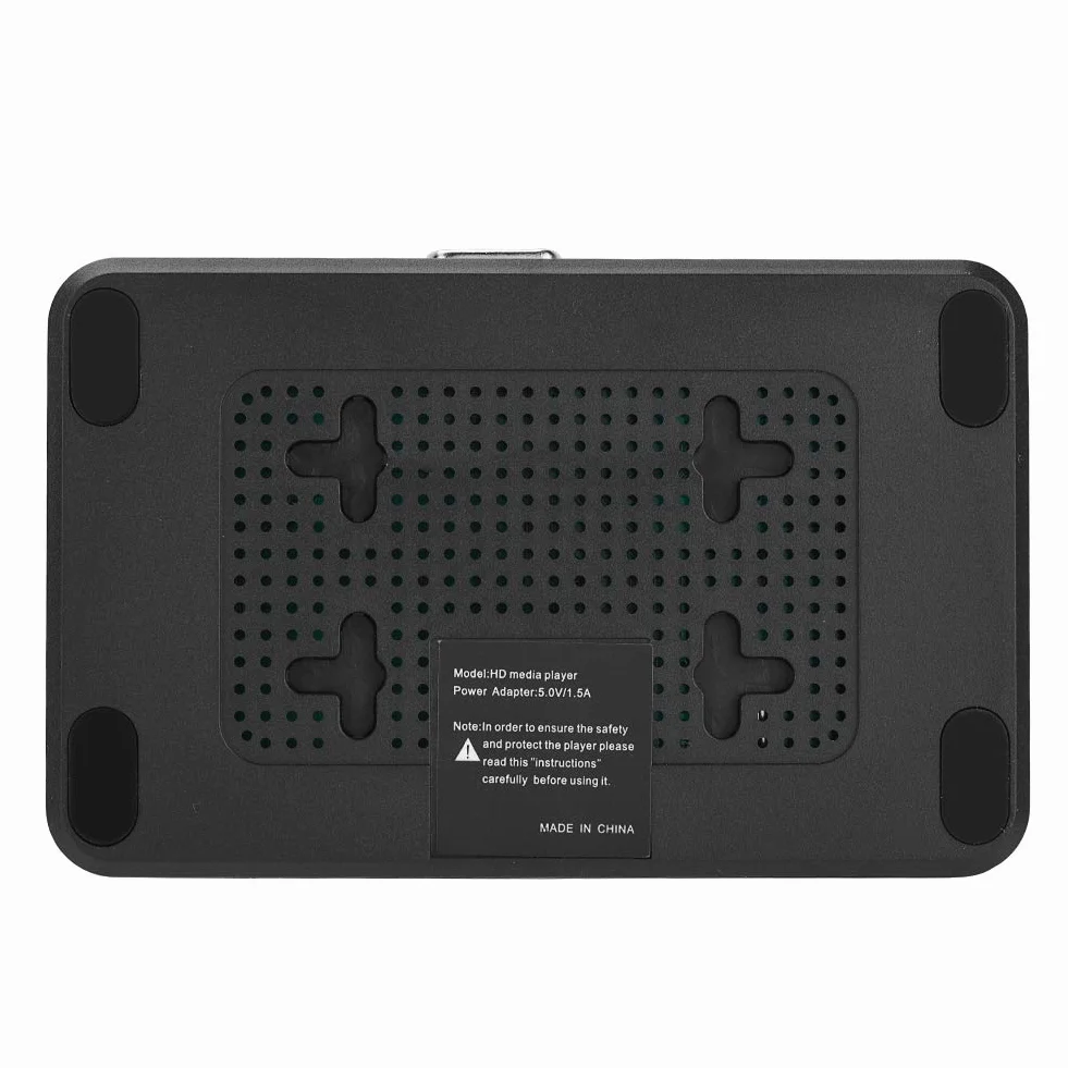 Mini Lettore Multimediale Full HD 1080P Media Player con Telecomando Digitale TV per USB Drive/External Hard Drive 2.5TB / Scheda SD(Black)