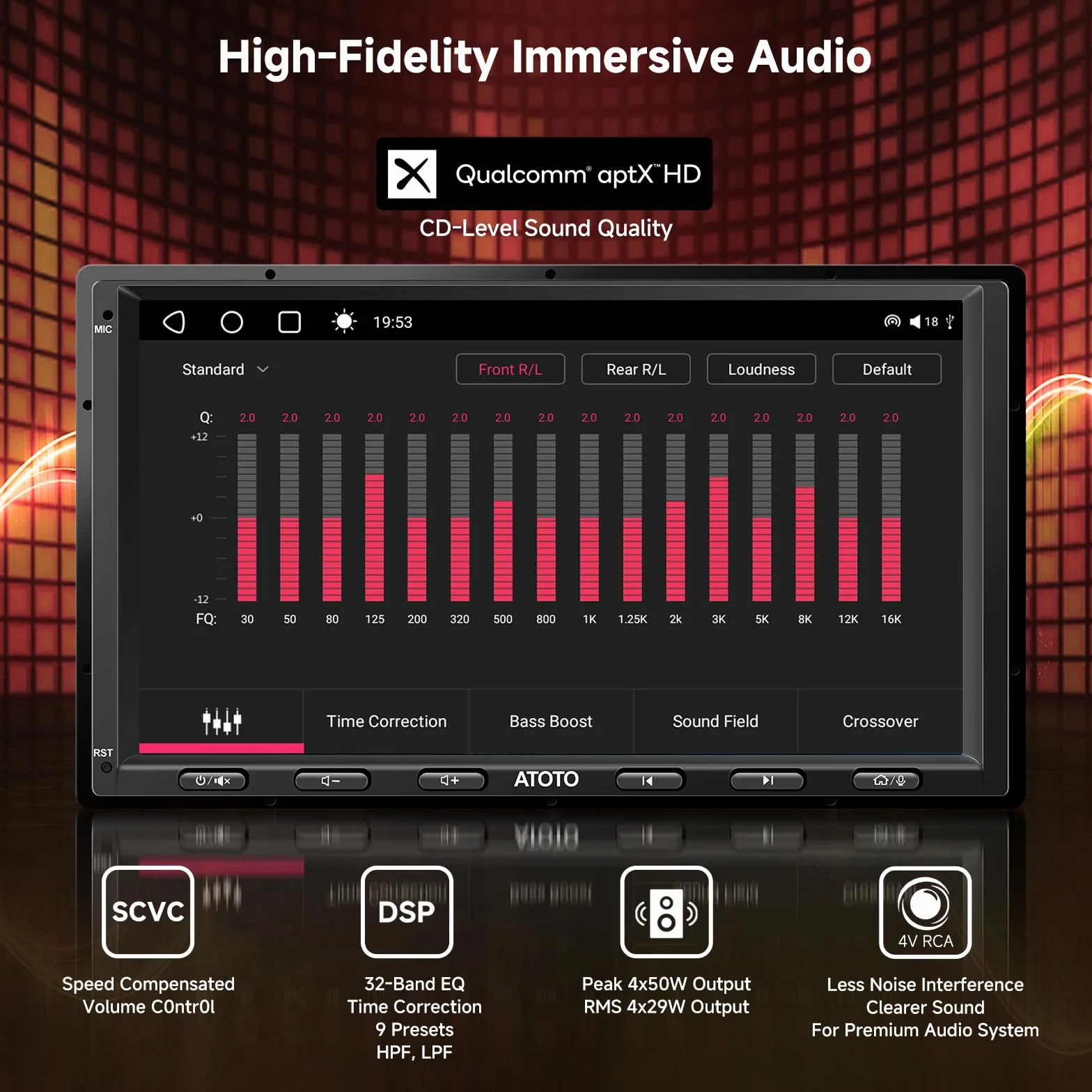 ATOTO S8 7" QLED 6G+128G Autoradio 2 din Android GPS per auto, CarPlay & Android Auto senza fili , 4G LTE integrato, Tethering WIFI/USB/BT, 2 Bluetooth con aptX HD,4*49W Amp, DSP, LRV&SCVC, S8G2A79UN