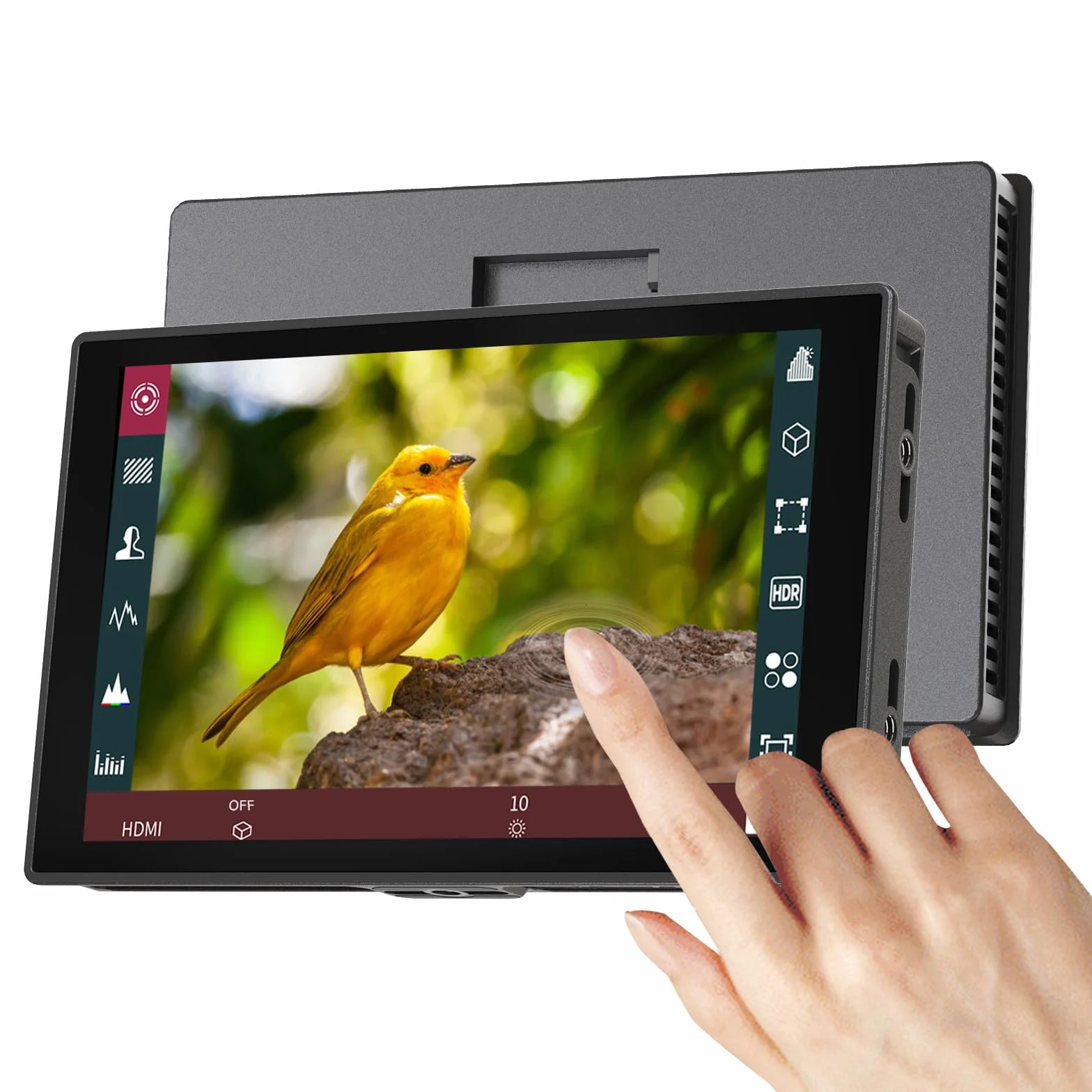 Portkeys HD7T Monitor da Campo per Fotocamera 7" Touchscreen, Schermo ad Alta Luminosità 1000 Nits con Tasti di Scelta Rapida, Compatibile con DSLR