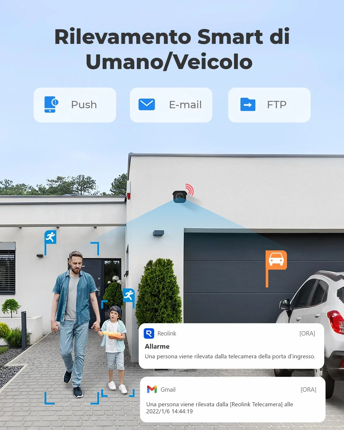 Reolink 4K Telecamera Esterno PoE, Rilevamento di Uomo/Veicolo/Animale, Visione Notturna IR 30 metri, Audio, Videosorveglianza Impermeabile IP67, Slot per Scheda microSD, Time-Lapse, RLC-810A