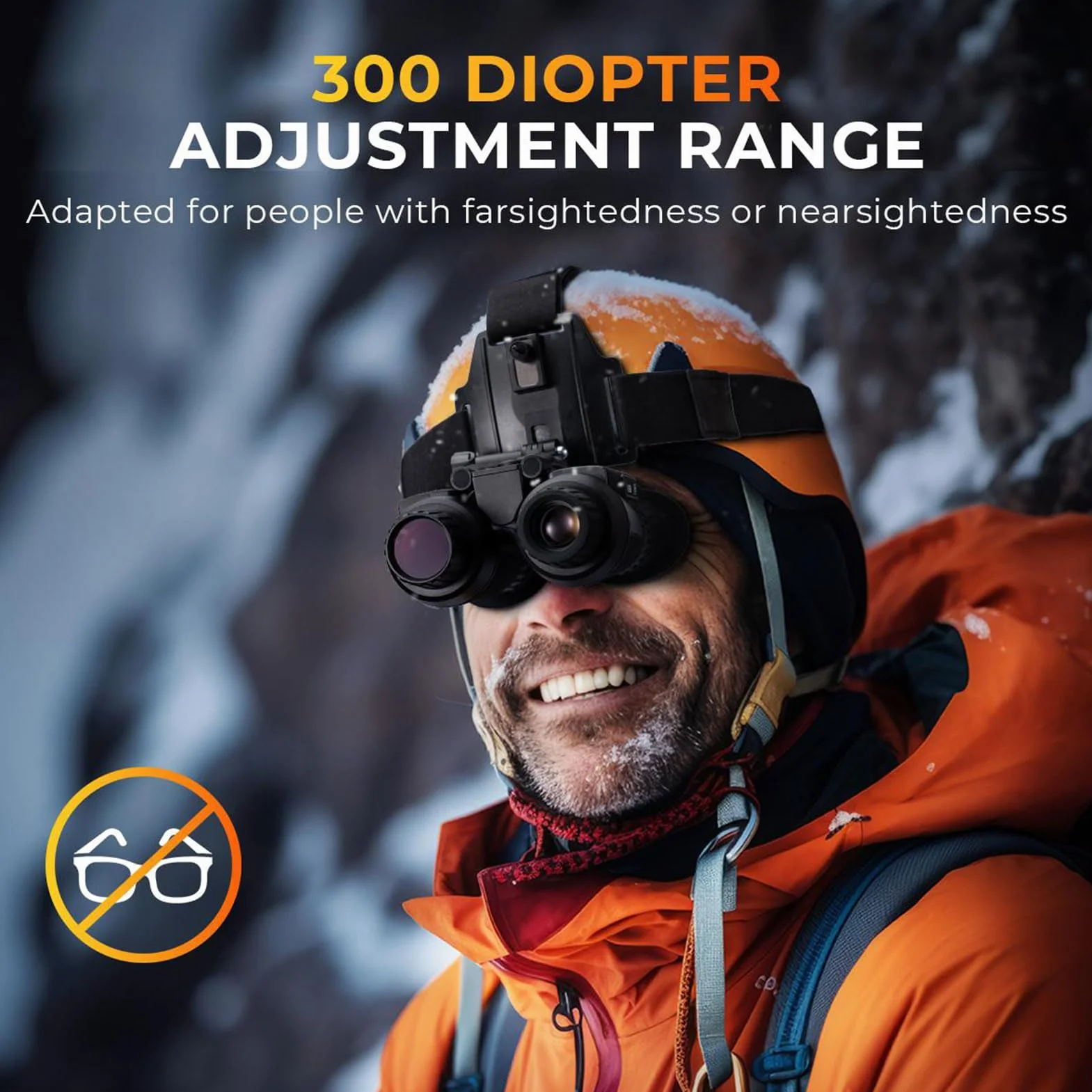 NV8300 4K Visori notturni con effetto visione 3D, Binocolo ricaricabile per la visione notturna Tattico militare, Zoom digitale 8X, Infrarossi a 7 livelli, Visione notturna montata sul casco
