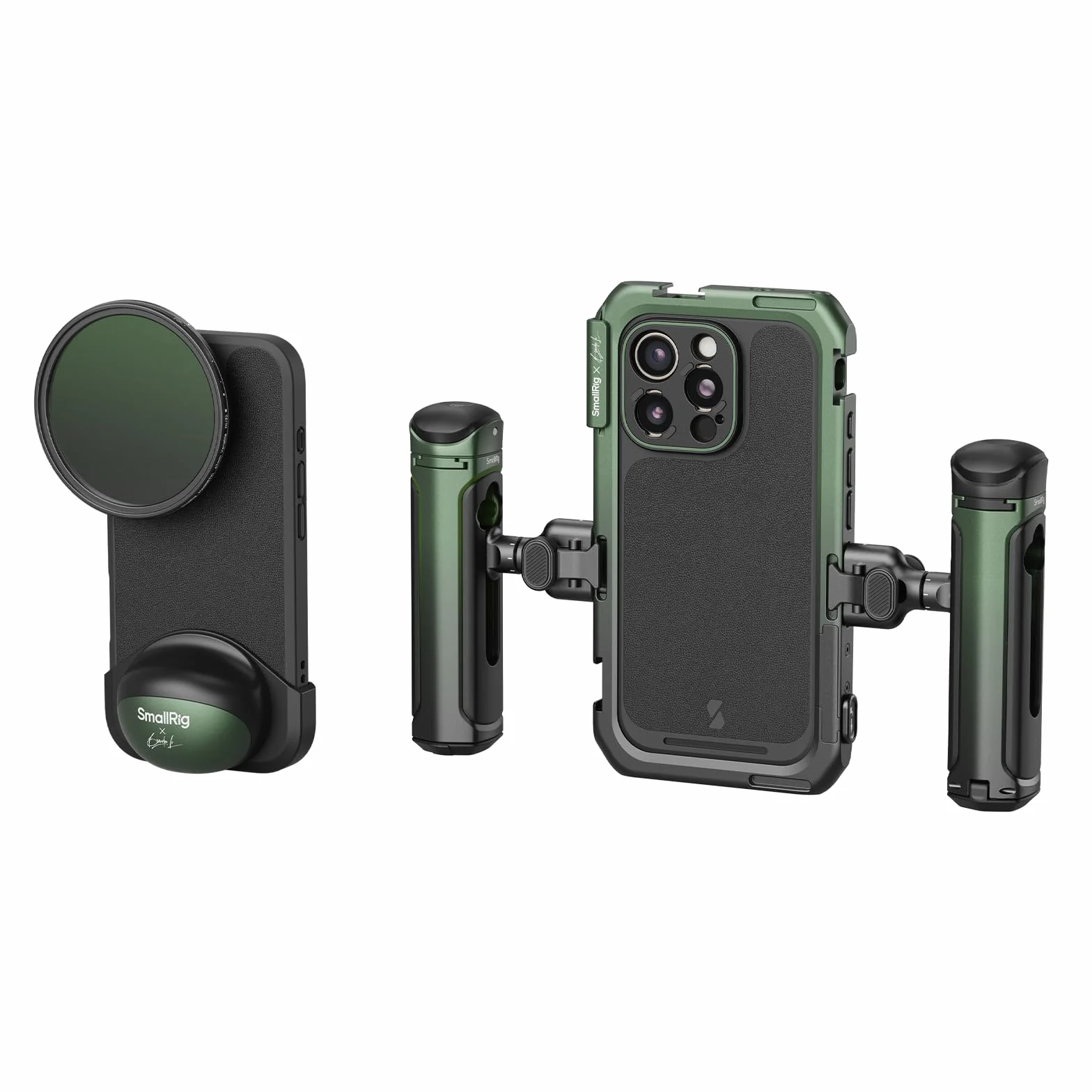 SMALLRIG x Brandon Li Kit Video Mobile per iPhone 16 Pro, con Gabbia e Custodia Leggera FilMov, Maniglie QR Wireless Girevoli, Filtro VND Magnetico 67 mm, Supporto per MagSafe - 5002