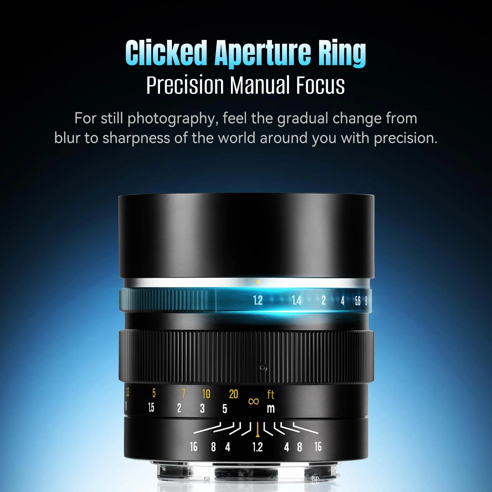 7Artisans 50mm F1.2 per E-Mount Obiettivo, APS-C Messa a fuoco manuale, compatibile con Sony E-Mount A6000/A5000/A3000/Nex serie a6700 nex-5t nex-3n nex-6 nex-5r nex-5n