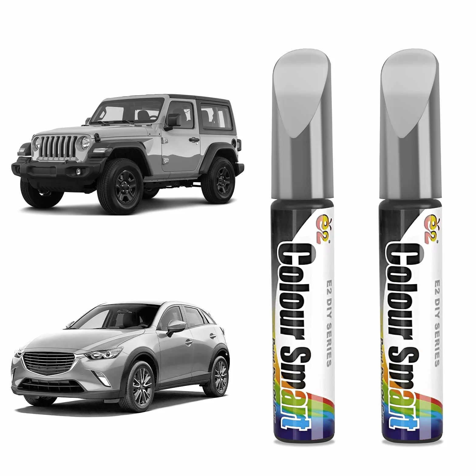 Pennarello Ritocco Vernice Auto 12ml Professionale Carrozzeria Argento Riparazione Graffi Scheggiature