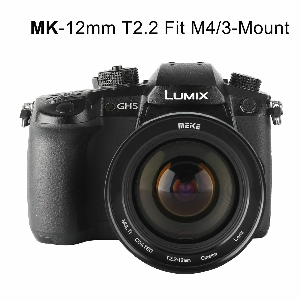 Meike 12mm T2.2 Manual Focus Wide Angle Fixed Prime Cinema Lens for M43 Micro Four Thirds MFT Mount Cameras and Cinema Camera BMPCC 4K