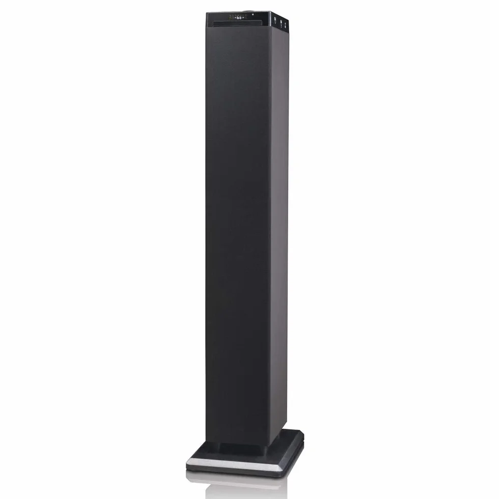 Majestic TS 92R CD BT USB AX - Altoparlanti a torre con Bluetooth NFC, Lettore CD/MP3, doppia USB, ingresso AUX-IN, telecomando, Nero