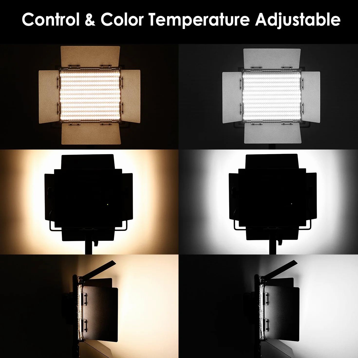 NEEWER 660 LED Video Light Panel Fotografia Illuminazione Studio fotografico Pannello LED bicolore 3200-5600K CRI 96+ con staffa a U e Flux Cutter per YouTube Video Photo Studio