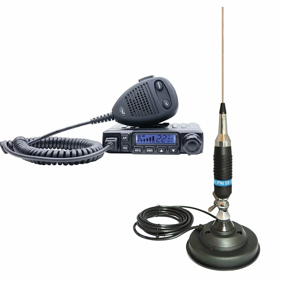 Pacchetto Wireless CB PNI Escort Antenna HP 6500 ASQ + CB PNI S9 con magnete