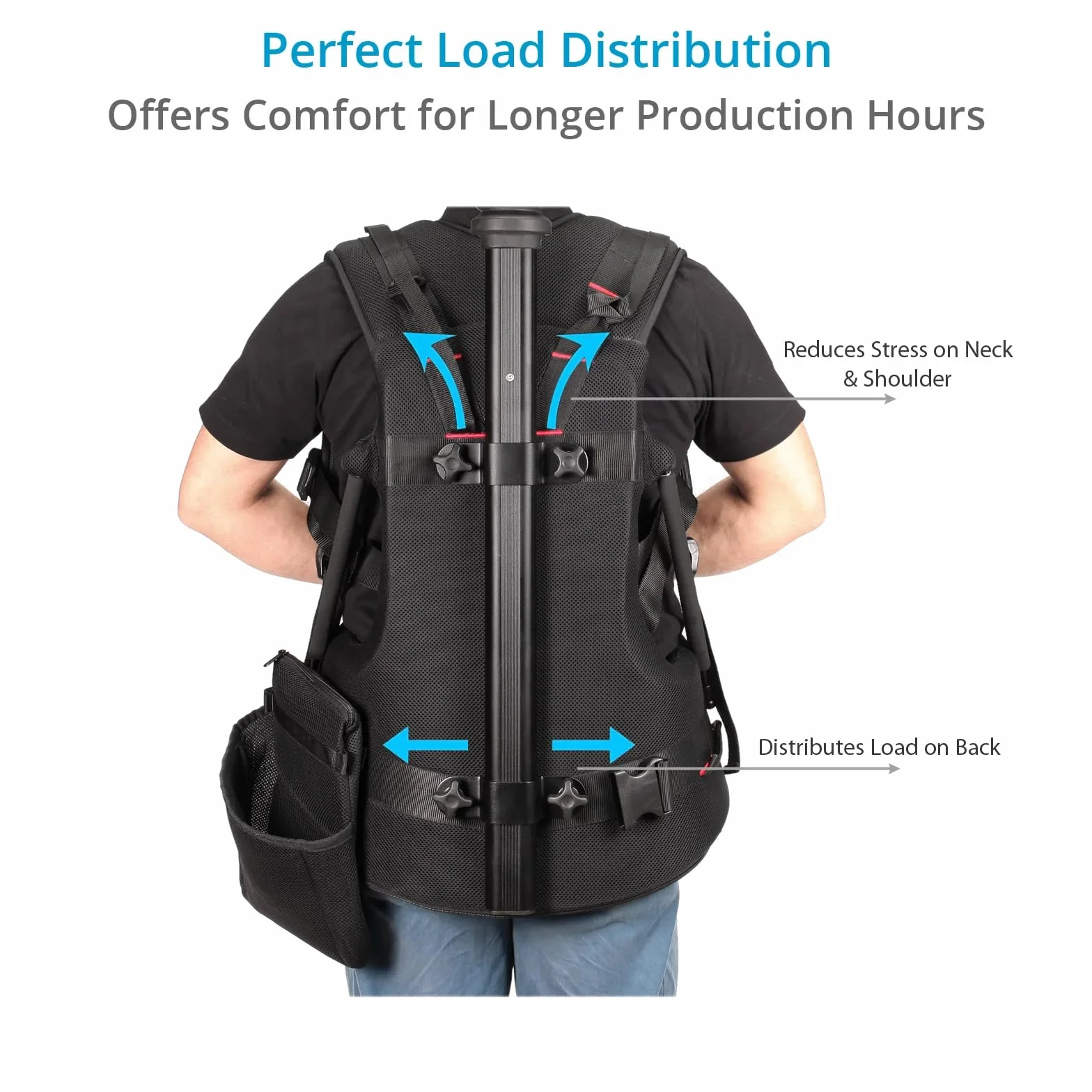 Gilet di supporto ergonomico professionale per telecamera FLYCAM Flowline 600N. Carico utile fino a 12-15 kg/26-33 libbre (FLCM-FLN-600N)