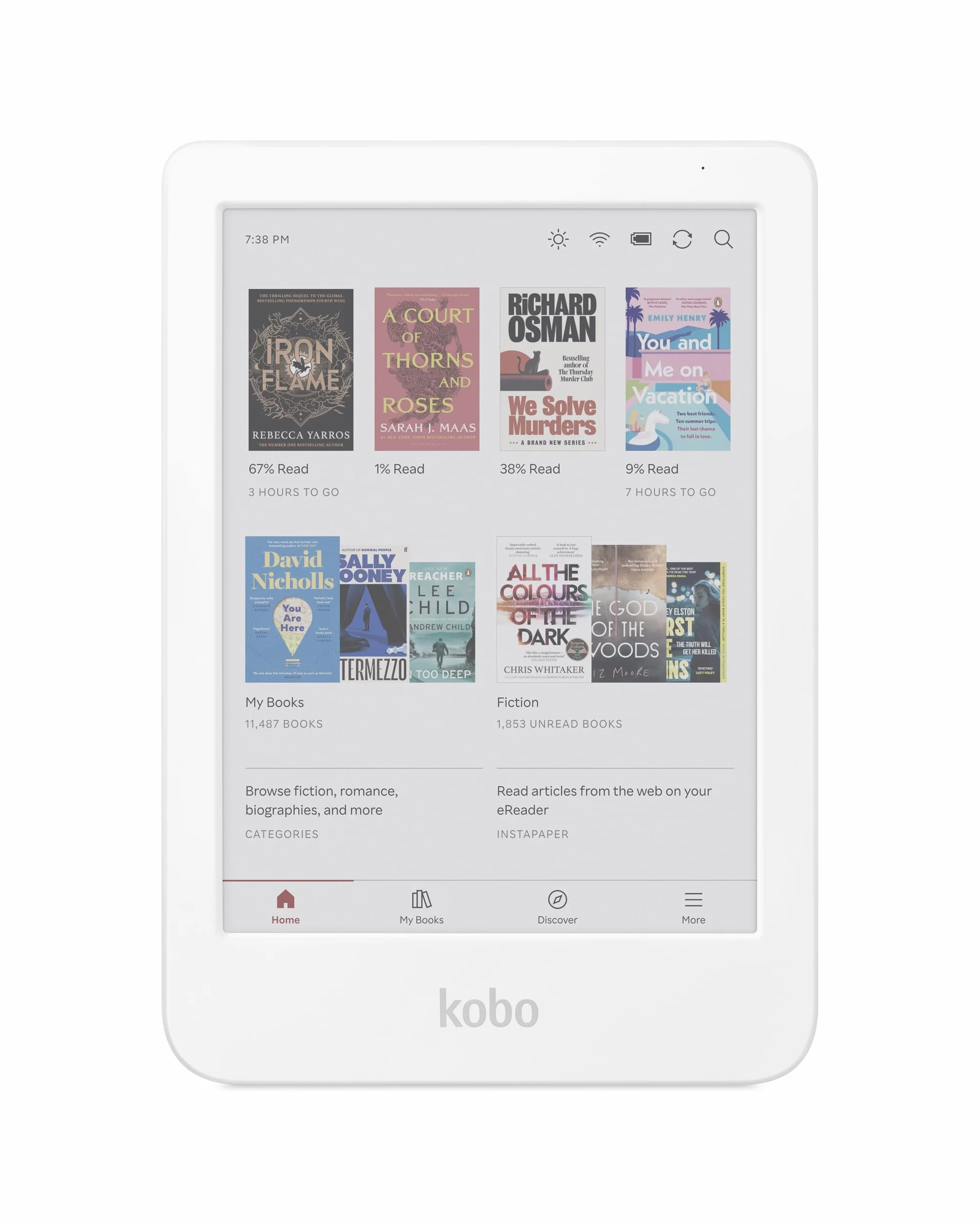 Kobo Clara Colour | eReader | Display antiriflesso a colori E Ink Kaleido™ 3 da 6” | Modalità Scura| I Audiolibri | Impermeabile (Bianco)