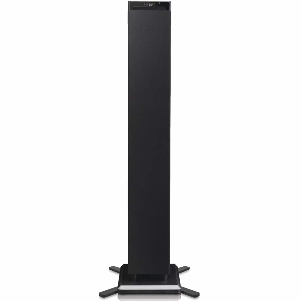 Majestic TS 92R CD BT USB AX - Altoparlanti a torre con Bluetooth NFC, Lettore CD/MP3, doppia USB, ingresso AUX-IN, telecomando, Nero