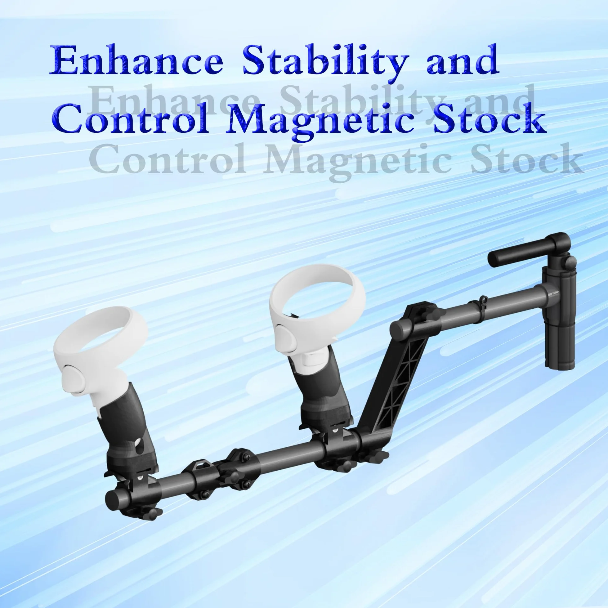 Baomaeyea VR Gunstock per Meta Quest 2, calcio della pistola compatibile con le impugnature del controller VR Meta Quest2 per migliorare la stabilità e il controllo dell'adattatore magnetico per fucil
