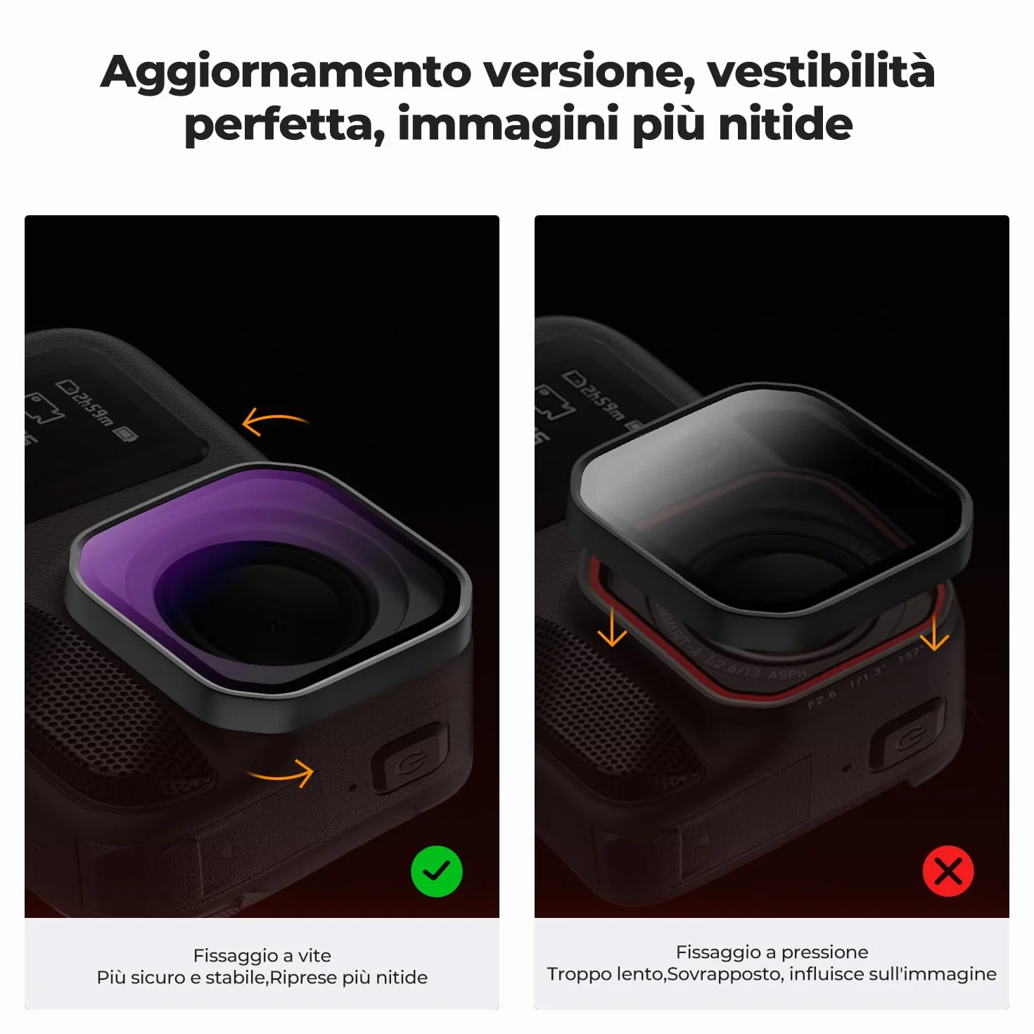 K&F CONCEPT Set di Filtri ND/PL Avvitabili Compatibile con Insta360 Ace Pro 2. Include ND8/PL, ND16/PL, ND32/PL e ND64/PL. Accessori per action camera in vetro ottico HD multi-rivestito.