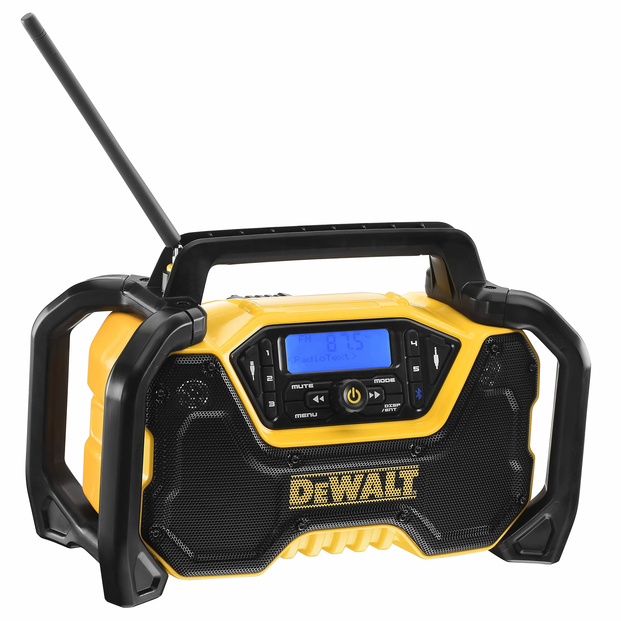 DEWALT XR - Radio a batteria e rete DCR029 (DAB+ e radio FM stereo, alloggiamento estremamente robusto, con Bluetooth, display digitale retroilluminato, fornito senza batteria e caricatore)