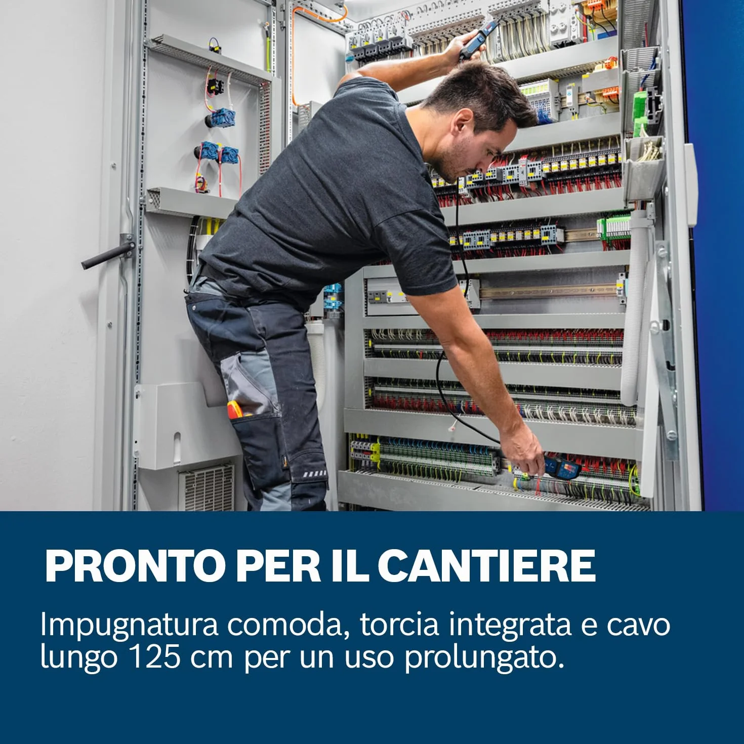 Bosch Professional Tester di tensione GVT 1000-15 1000V AC/DC IP65 con LED e custodia