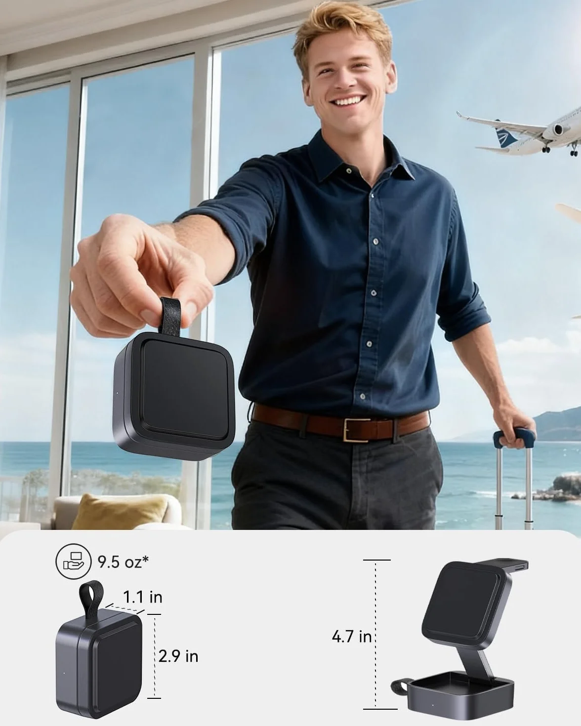 Stazione di ricarica 3 in 1 per Apple, caricabatterie da viaggio magnetico pieghevole veloce compatibile con Mag-Safe per iPhone 17e/17/16/15/14/13/12/Air, Apple Watch & AirPods Pro/4/3/2