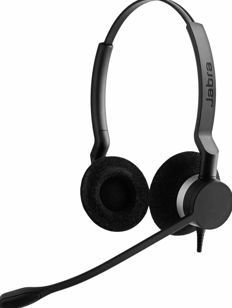 Jabra Biz 2300 Quick Disconnect Cuffie Stereo On-Ear, Cuffie con Cavo e Cancellazione del Rumore, Per Telefoni Fissi