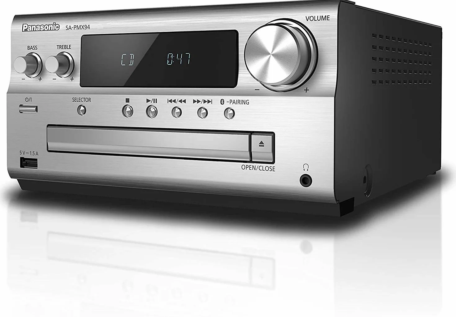 Panasonic SC-PMX94EG-S Home-Stereoanlage Heim-Audio-Mikrosystem Schwarz - Silber 120 W (SCPMX94EGS)