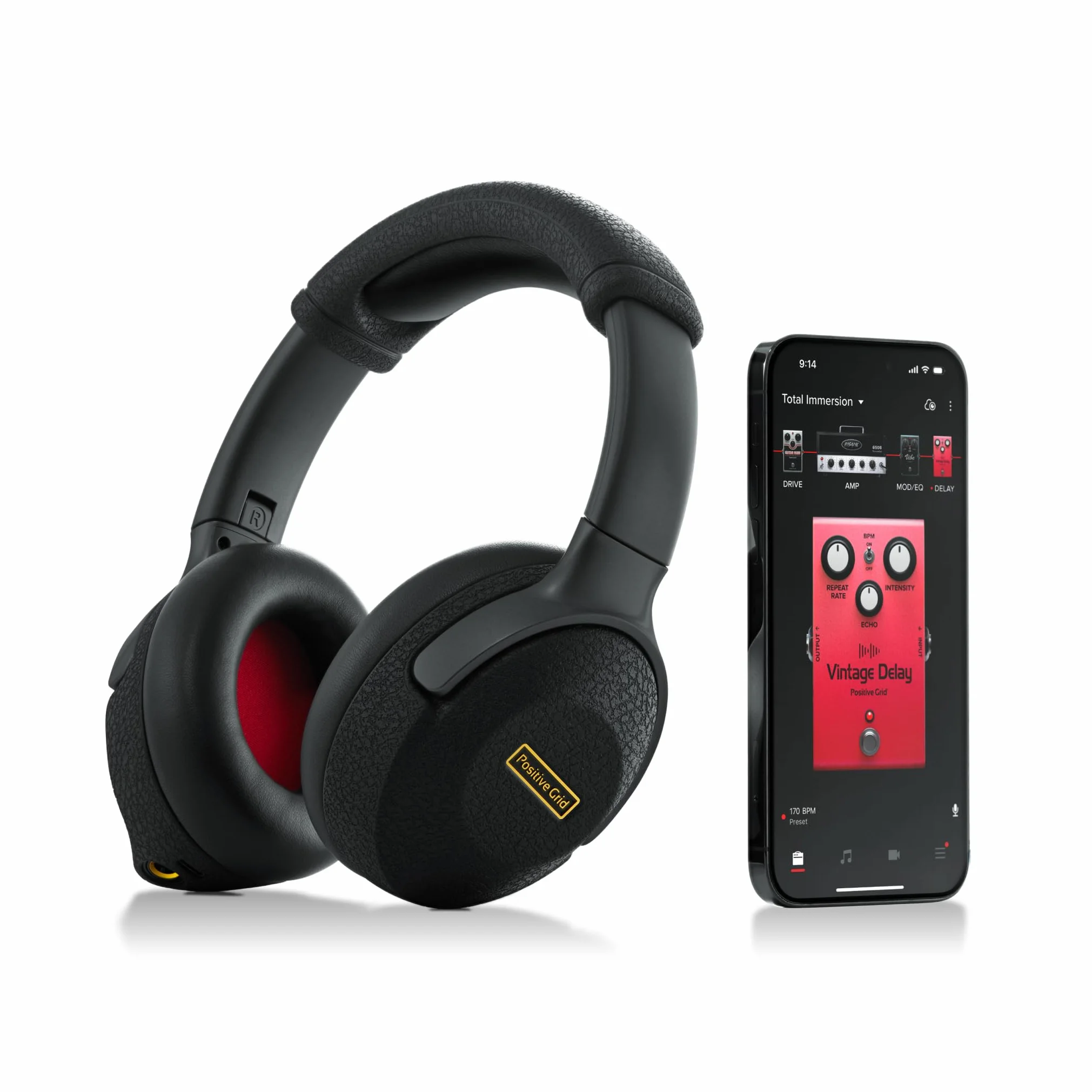 Positive Grid Spark NEO Core – Cuffie Smart Cablate per Chitarra con Driver Audio Personalizzati, Isolamento Acustico, Bluetooth e App con Funzioni IA per Chitarra Elettrica, Acustica e Basso