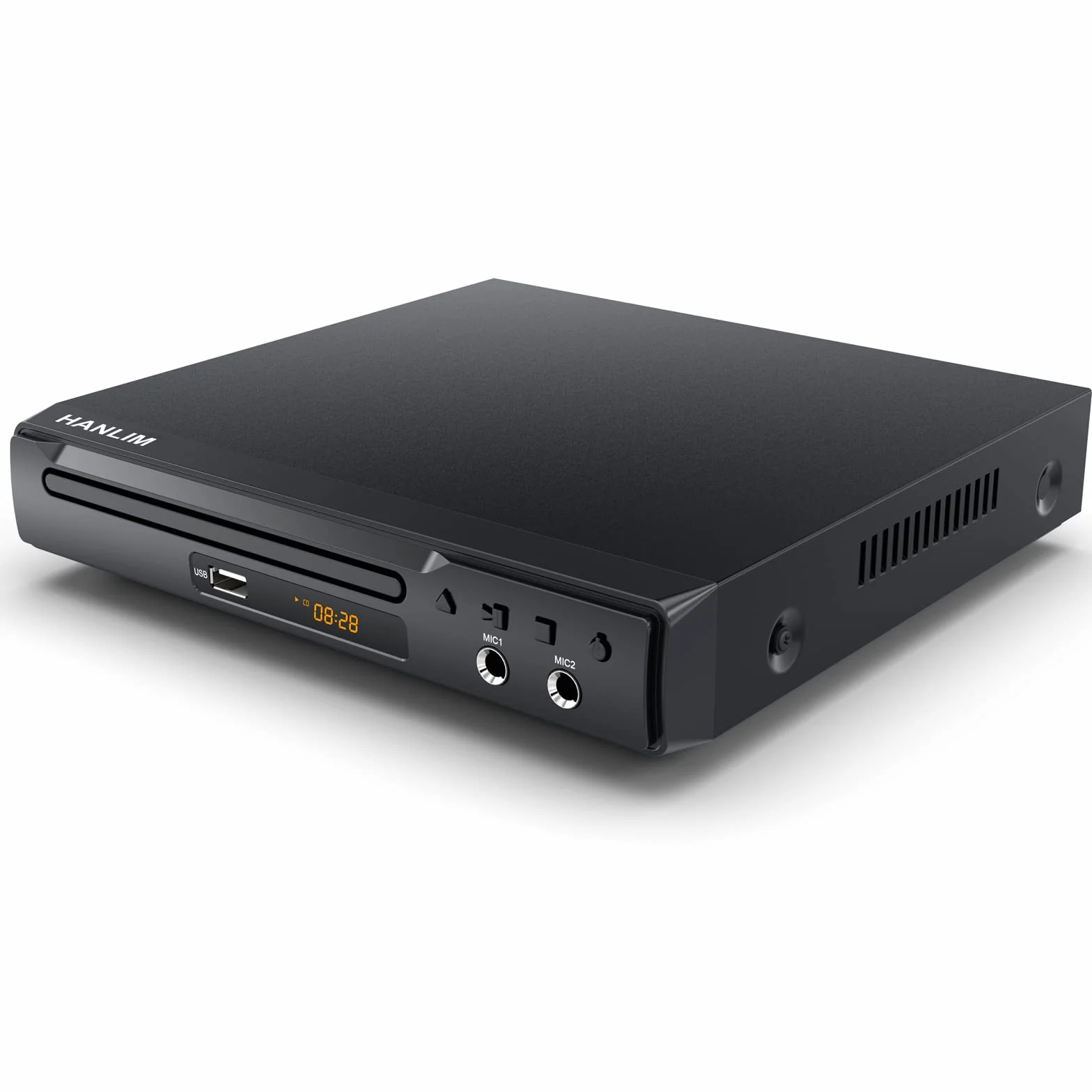 Mini lettore DVD Scart Compact CD Player Region Free HDMI per TV, USB, 2 interfacce microfono, cavo HDMI/AV, sistema TV PAL/NTSC integrato alloggiamento in metallo