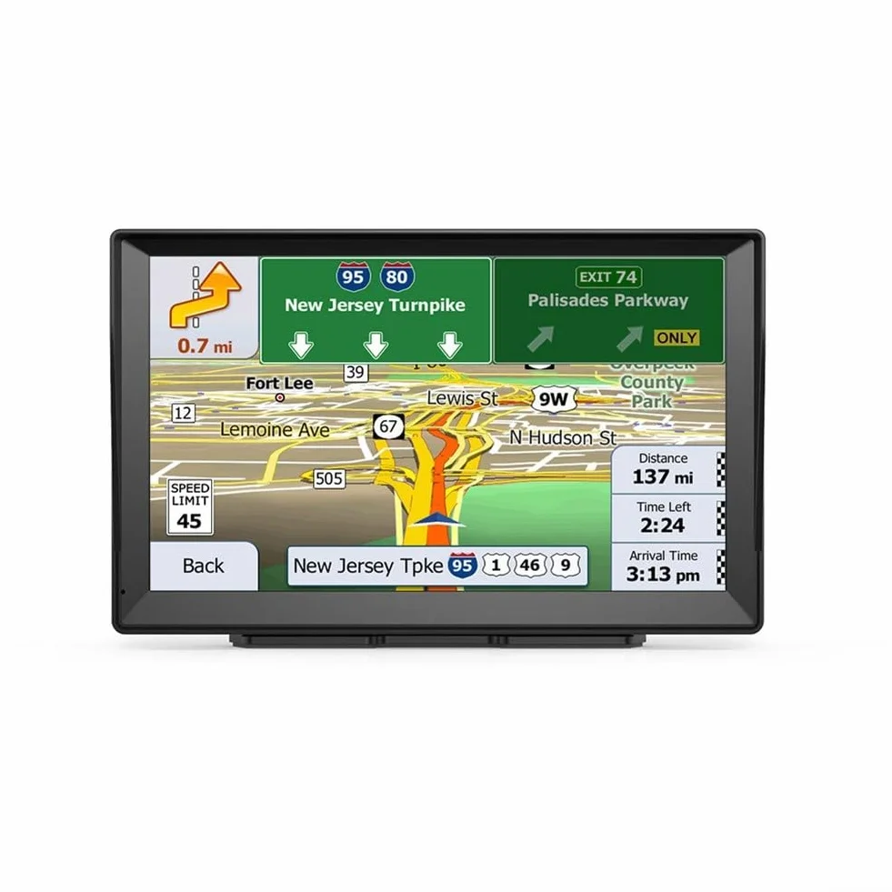 Navigatore satellitare GPS per camion, navigatore satellitare da 9 pollici, per auto, camion, autobus, taxi, con mappatura offline, per Europa Inghilterra, guida vocale