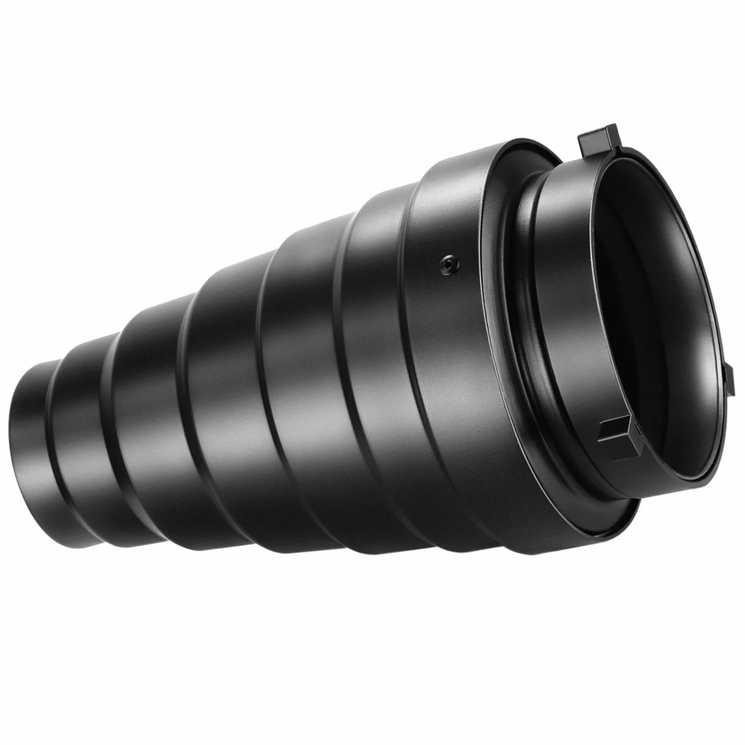 Neewer Kit Medio Alloy Snoot in Lega di Alluminio con Griglia a Nido d'Ape e 5 Pezzi Filtri Gel Colorati per Bowens Mount Studio Strobe Monoluce Fotografia Flash Luce