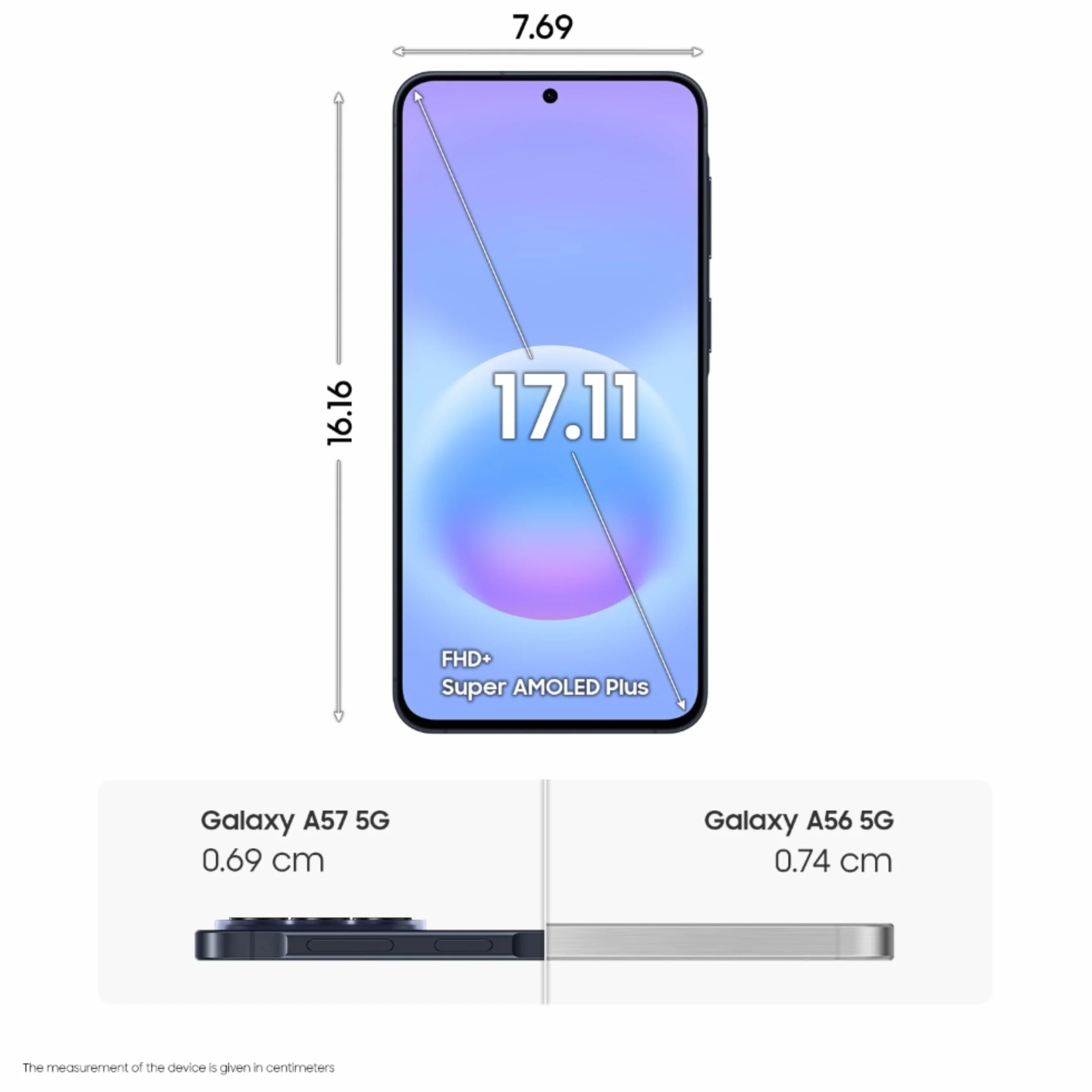 Samsung Galaxy A57 5G (Awesome Navy, 8 GB di RAM, 256 GB di archiviazione), Agentic AI, Tripla fotocamera con video Nightography, durata della batteria 2 giorni, aggiornamenti OS 6 Gen, IP68, 6,9 mm