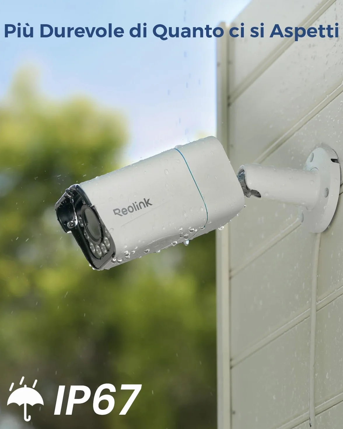 Reolink PoE 4K Telecamera Esterno, 5X Zoom Ottico, Rilevamento di Uomo/Veicolo/Animale, Faretti per Visione Notturna a Colori, Audio Bidirezionale, Time-Lapse, Slot per Scheda microSD, RLC-811A