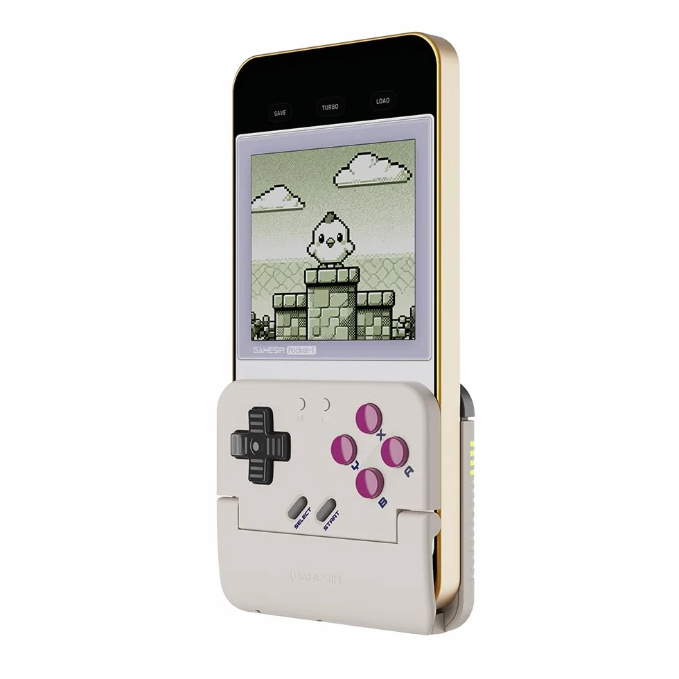 GameSir Pocket Taco Controller da Gioco Mobile Verticale - Gamepad Bluetooth Retro Arcade per Android & Smartphone, Portatile, Batteria 600mAh, Personalizzazione App - Bianco