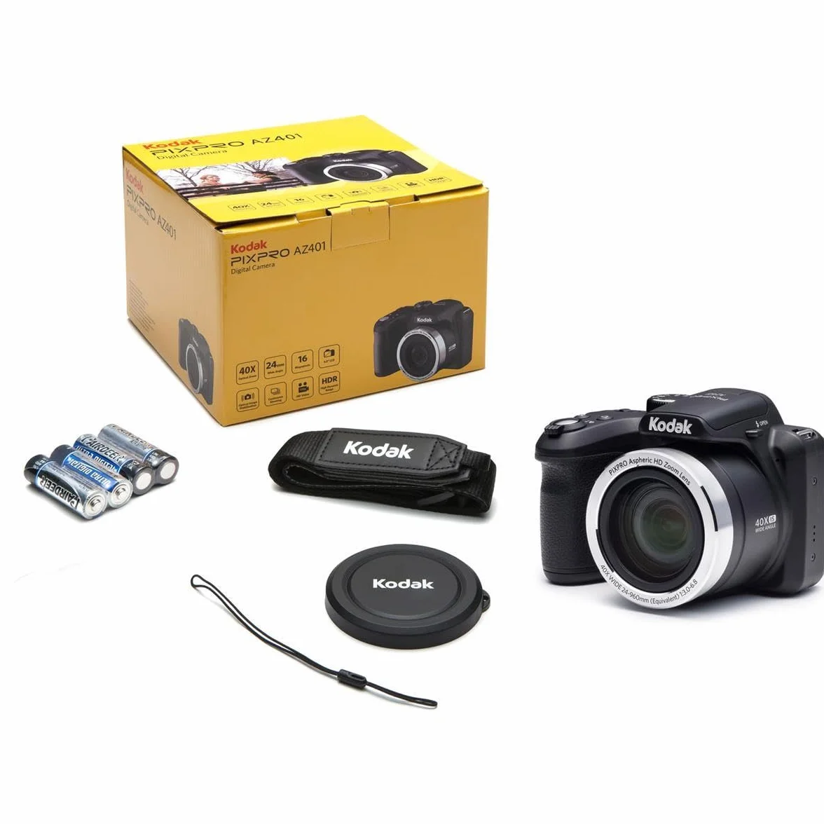Kodak AZ401 - Fotocamera digitale con schermo LCD da 3", colore: Nero