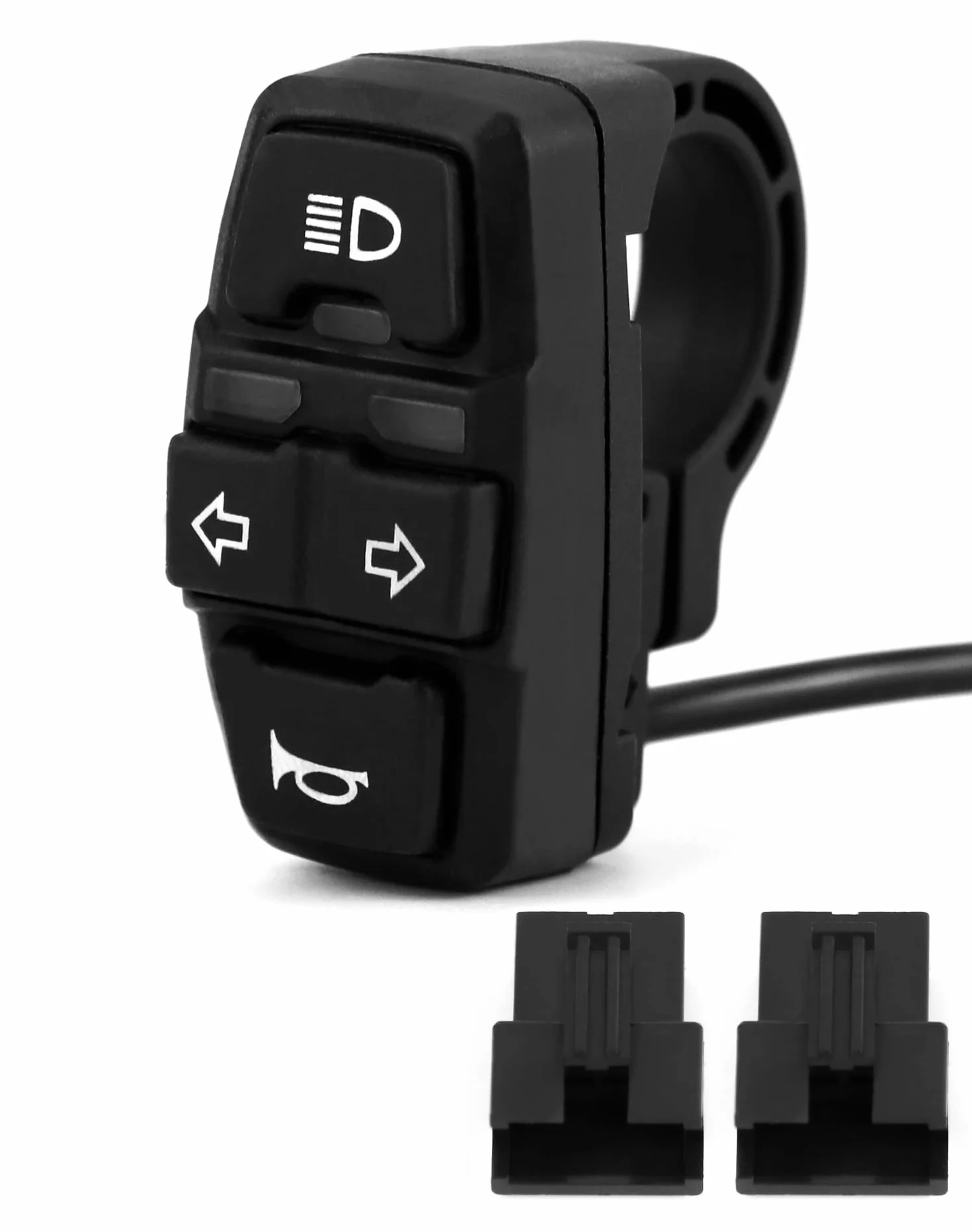 QWORK 22mm Interruttore Manubrio Moto 3 IN 1 Fari Clacson Indicatori di Direzione