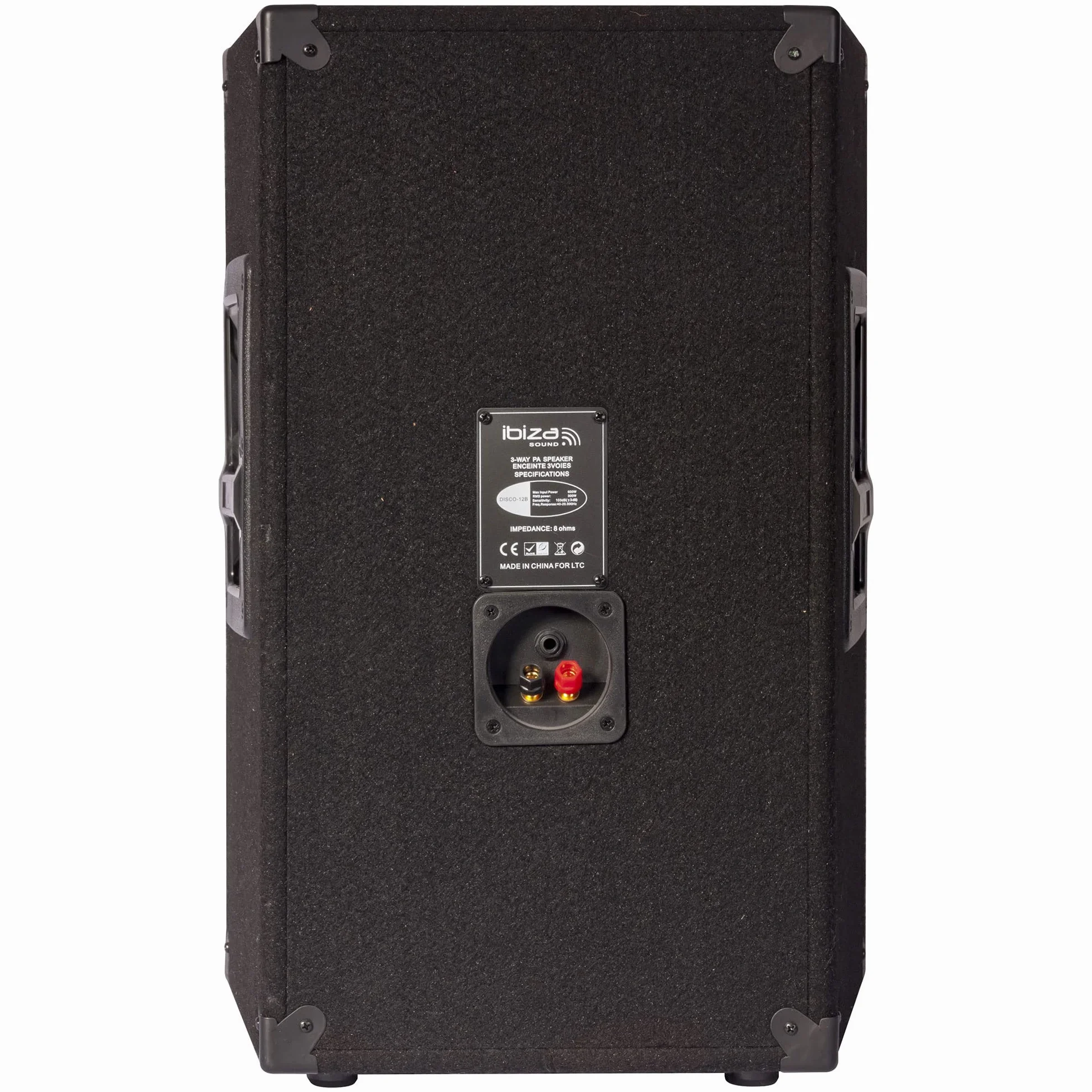 Ibiza - DISCO15B - Diffusore trapezoidale passivo a 3 vie con woofer da 15"/38cm - 700W - Nero