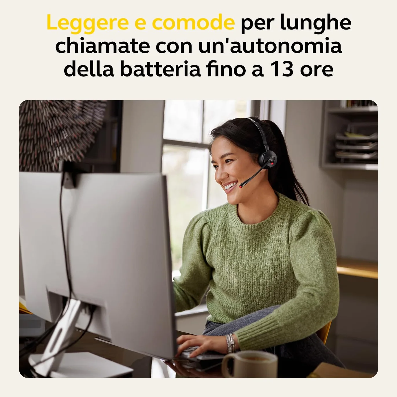Jabra Engage 55 Cuffie Wireless Mono con Adattatore DECT, Senza supporto, Ottimizzato per Microsoft Teams, Mono, USB-A