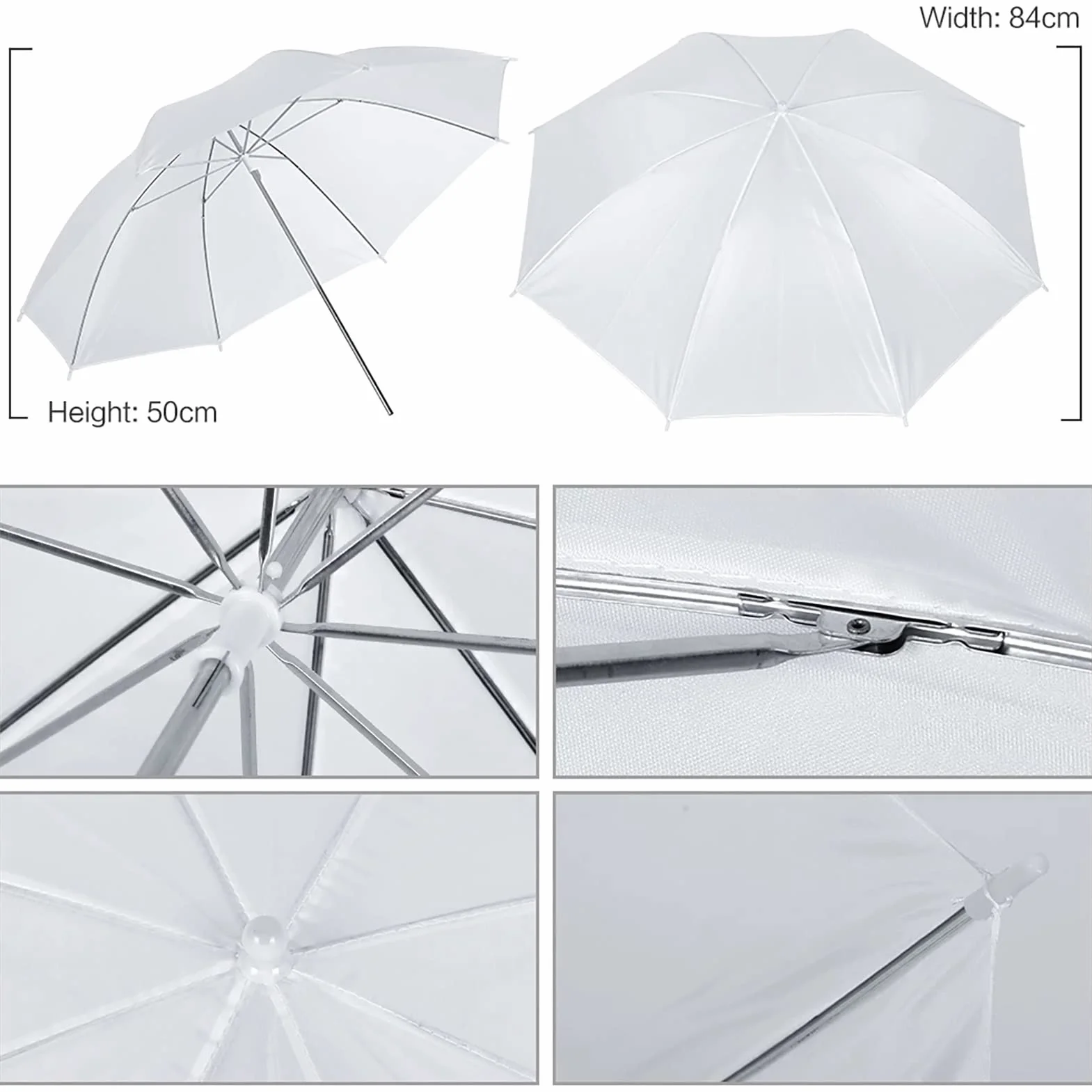 Andoer Kit Studio Fotografico, Sistema Supporto Sfondo 1,6m x 3m con Softbox, Lampadine 45W, Ombrello, Portalampada E27, Stativi 2M, Trasporto per Fotografia, Foto e Video