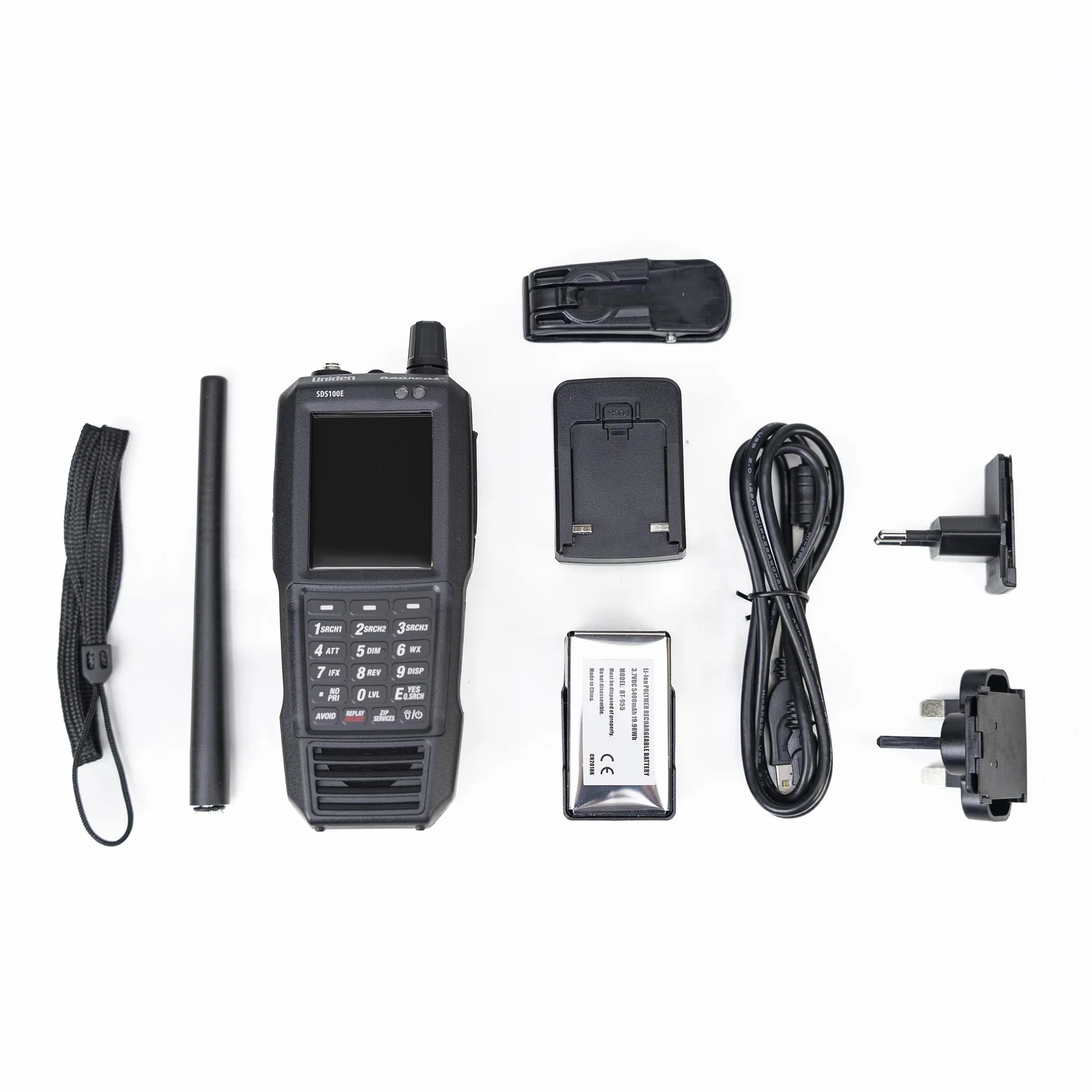 Uniden SDS-100E SCANNER PORTATILE 25-512MHz, 758-960MHz e 1240-1300 MHZ AM, FM, NFM, WFM o FMB e DIGITALI